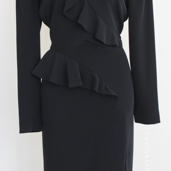 Modest Long-Sleeve Designer Dress - Picture 7 of 8